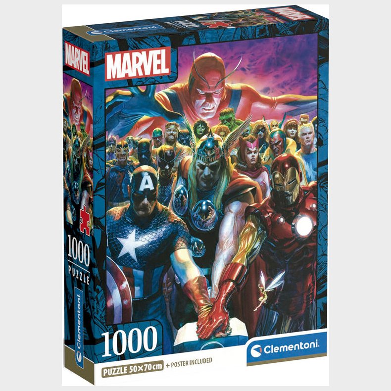 Avengers Puslespil - Marvel - 1000 Brikker - Clementoni