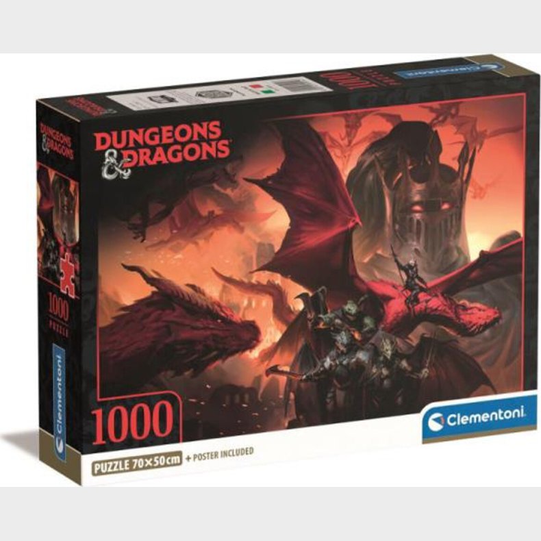 Clementoni Puslespil - Dungeons &amp; Dragons - 1000 Brikker