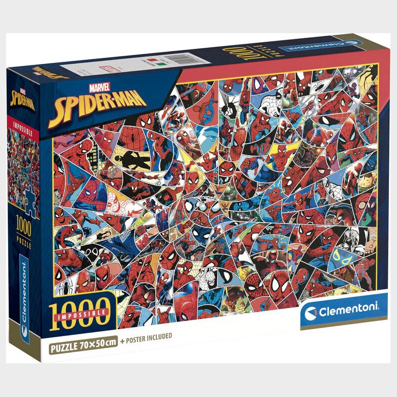 Spiderman Puslespil - Impossible - 1000 Brikker - Clementoni