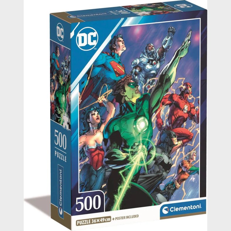 Clementoni Puslespil - Dc Comics Superhelte - 500 Brikker