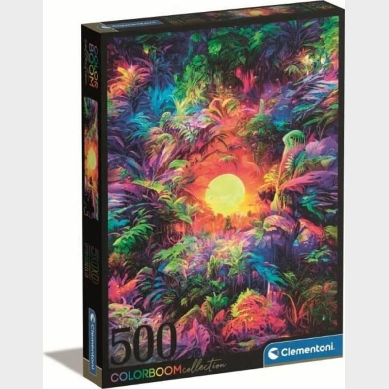 Clementoni Puslespil - Psykedelisk Jungle - Colorboom - 500 Brikker