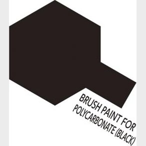 Tamiya - Polycarbonat Maling Til Penselmaling - Sort - 87228