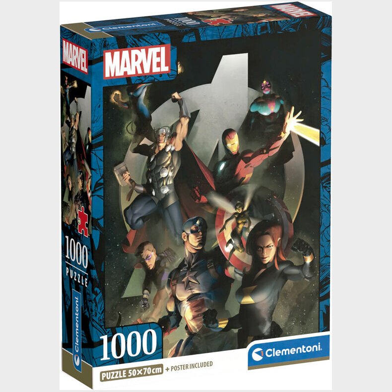 Avengers Puslespil - Marvel - 1000 Brikker - Clementoni