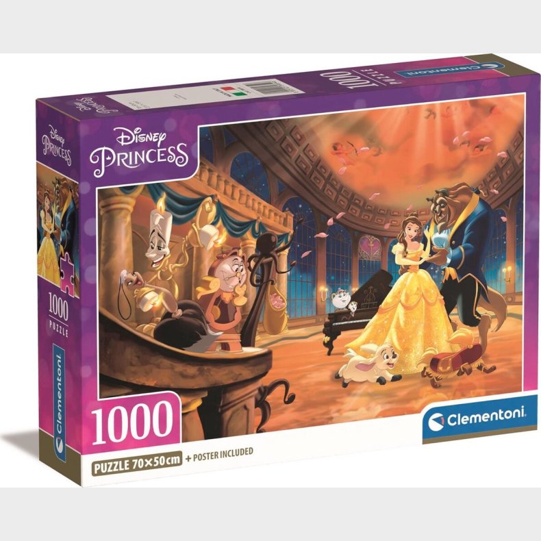 Disney Puslespil - Sknheden Og Udyret - 1000 Brikker - Clementoni