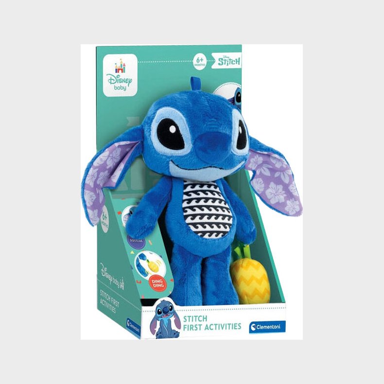 Stitch Bamse Med Ananas Rasle - Disney Baby - Clementoni
