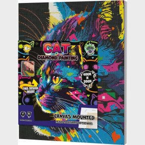 Diamond Art P Lrred 30x40cm, Kat (ny) - Splat