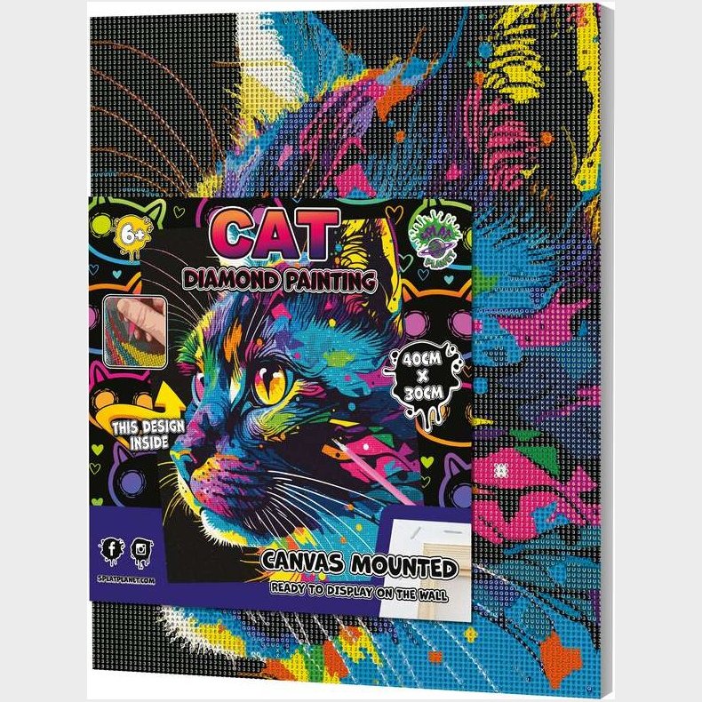 Diamond Art P Lrred 30x40cm, Kat (ny) - Splat