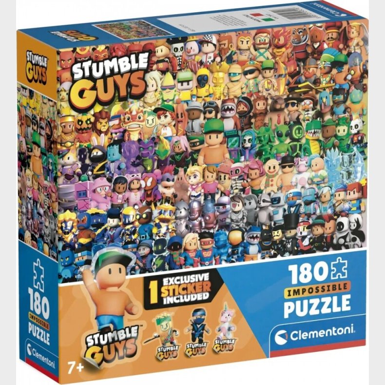 Stumble Guys Puslespil - 180 Brikker - Umulig Firkant - Clementoni