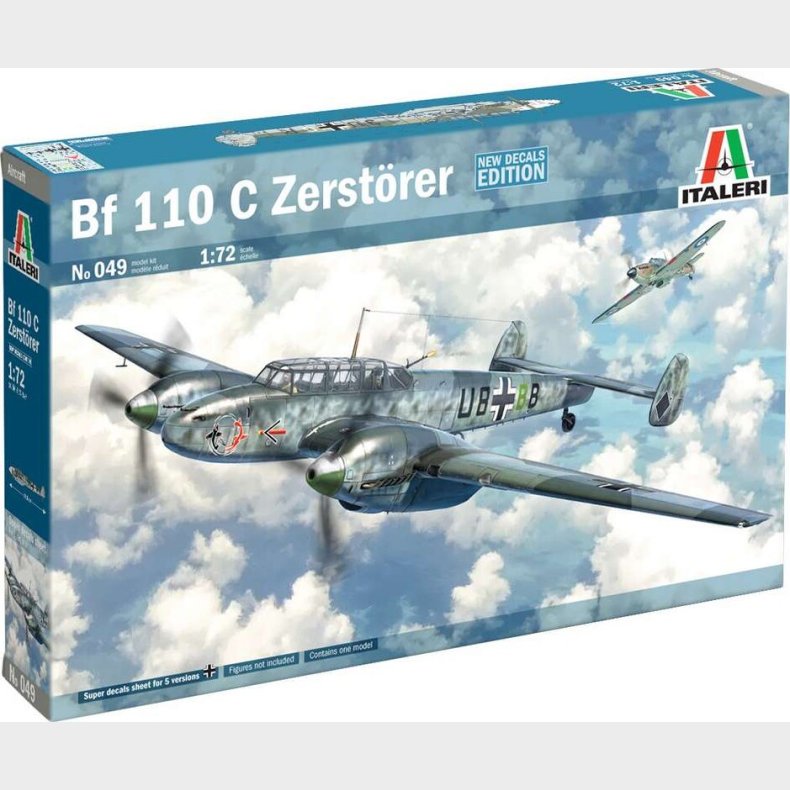 Italeri - Bf-110c Zerst&ouml;rer Fly Byggest - 1:72 - 0049s