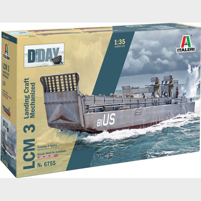 Italeri - D-day - Lcm 3 - Landing Craft Mechanized - 1:35 - 6755s