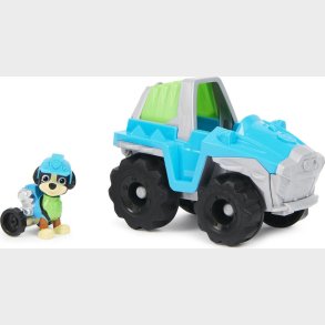 Paw Patrol - Rex Figur Og Basic Kretj - Rescue Vehicle