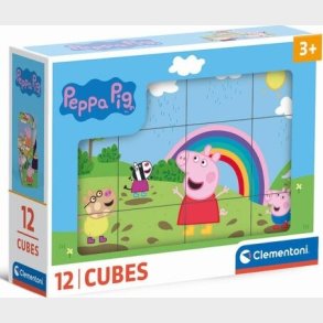 Gurli Gris Puslespil - 12 Kuber - Clementoni