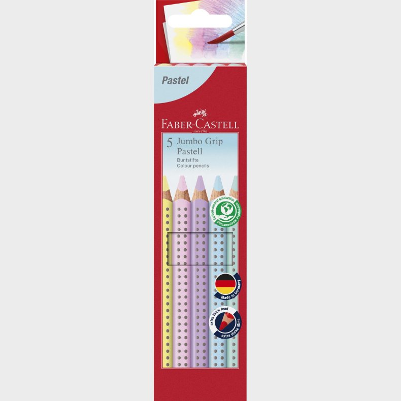 Faber-castell - Pencil Jumbo Grip Pastel Box (5 Pcs) (110991)