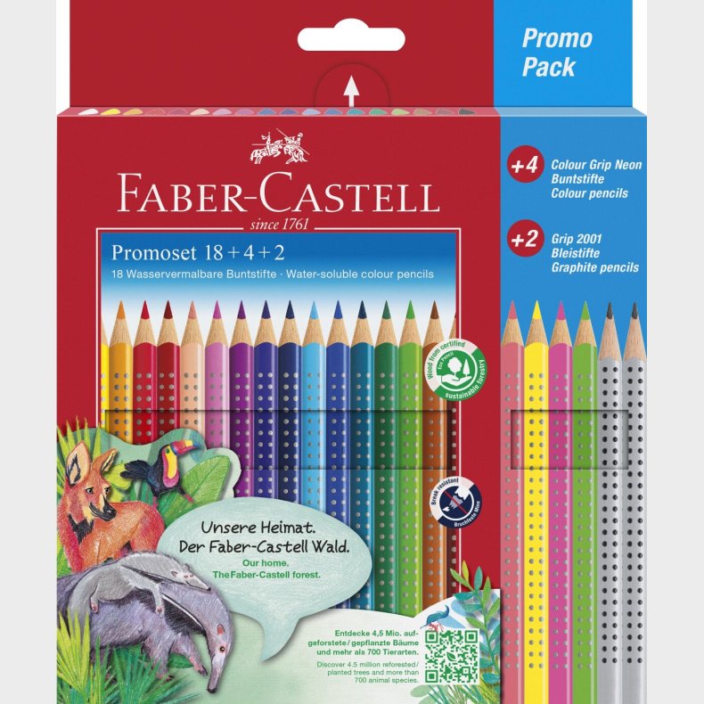 Faber-castell - Promotion Set Colour Grip (18+4+2 Pcs) (201540)