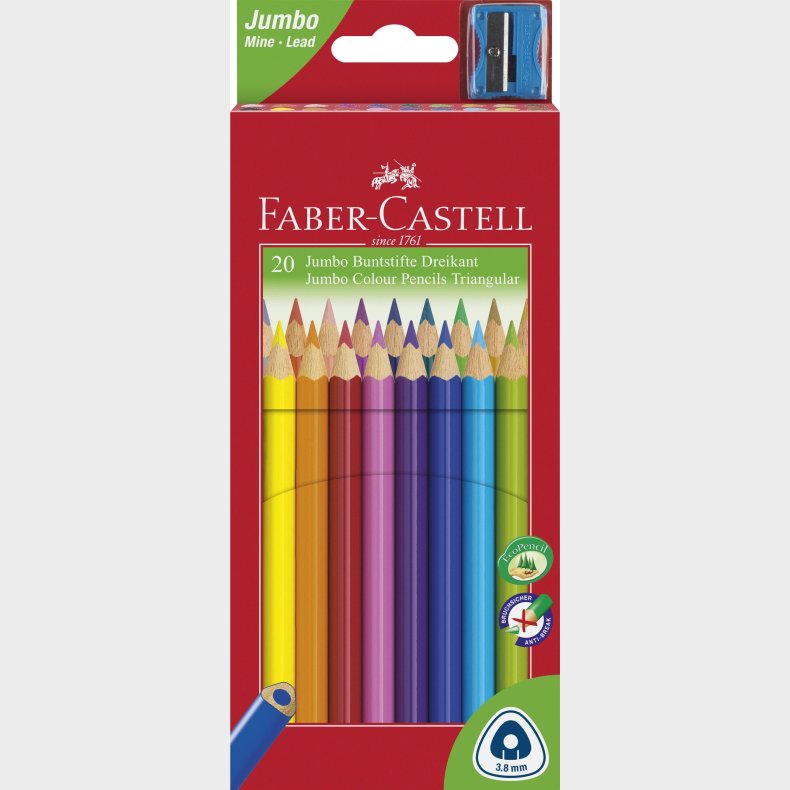 Faber-castell - Cp Junior Triangular Box (20 Pcs) (116520)