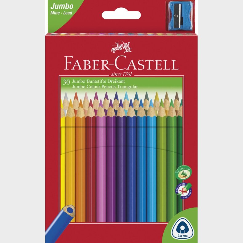 Faber-castell - Cp Junior Triangular Box (30 Pcs) (116530)