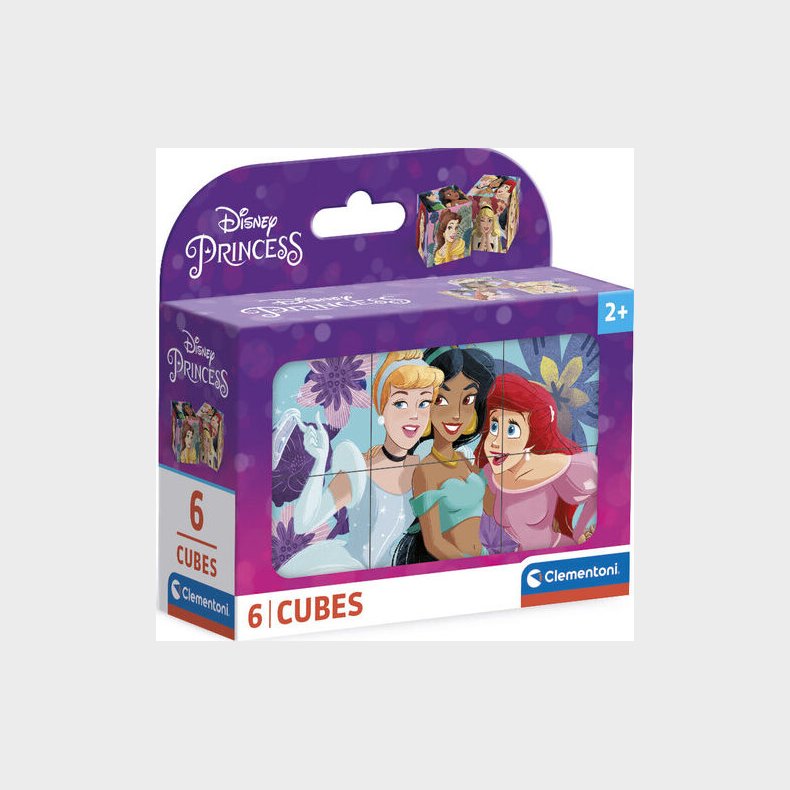 Disney Princess Puslespil - 6 Kuber - Clementoni