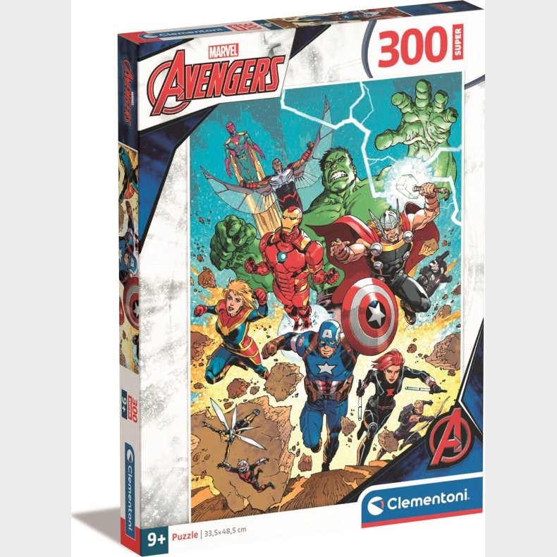 Avengers Puslespil - Marvel - Super - 300 Brikker - Clementoni