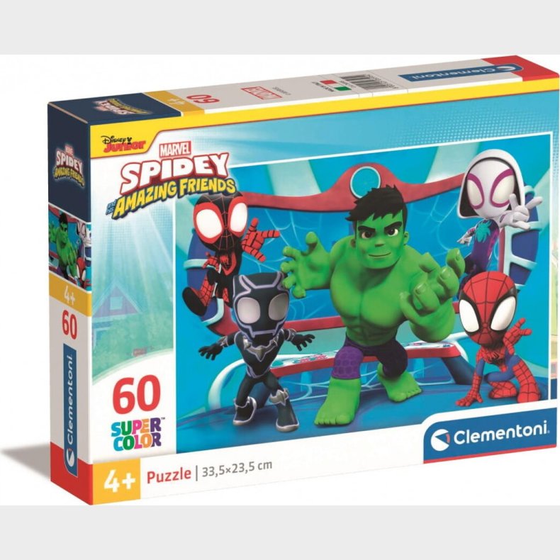 Spidey Puslespil - Marvel - Super Color - 60 Brikker - Clementoni