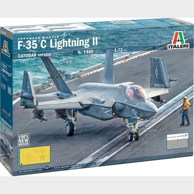 Italeri - F-35c Lightning Ii Model Fly Byggest - 1:72 - 1469