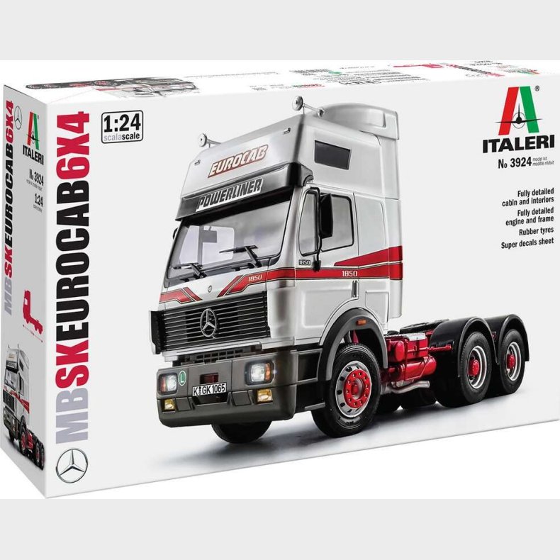 Italeri - Mercedes-benz Sk Eurocab 6x4 Byggest - 1:24 - 3924s