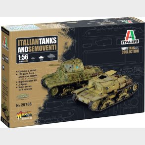Italeri - Italians Tanks & Semoventi Byggest - 1:56 - 25768