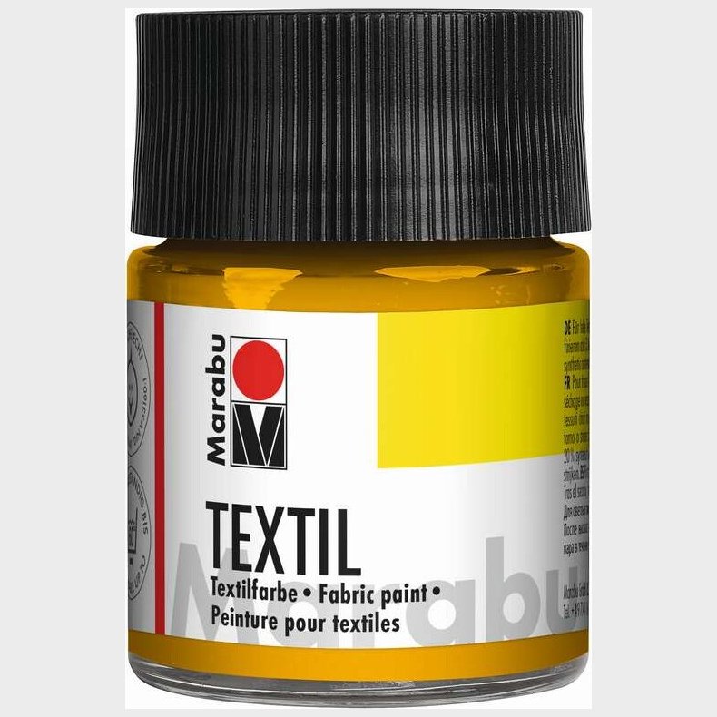 Tekstil Maling - Mellem Gul - Textil - 50 Ml - Marabu