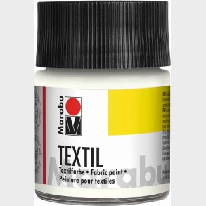 Tekstil Maling - Hvid - Textil - 50 Ml - Marabu