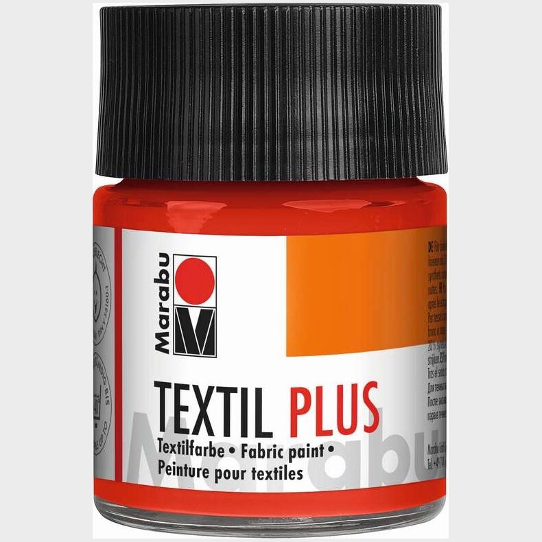 Tekstil Maling - Light Vermilion - Textil Plus - 50 Ml - Marabu