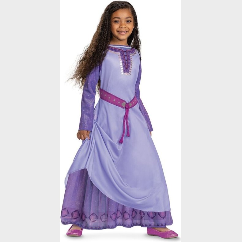 Asha Kostume Til Brn - 7-8 r - Disney nsket - Deluxe - Disguise