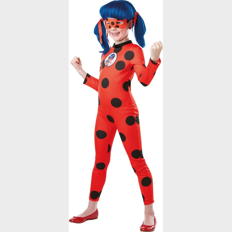 Miraculous Ladybug Kostume Til Brn - 7-8 r - Rubies