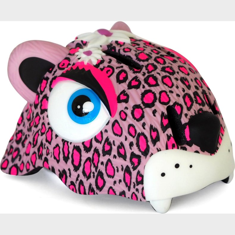 Crazy Safety - Cykelhjelm Til Brn - Leopard - Pink - 49-55 Cm