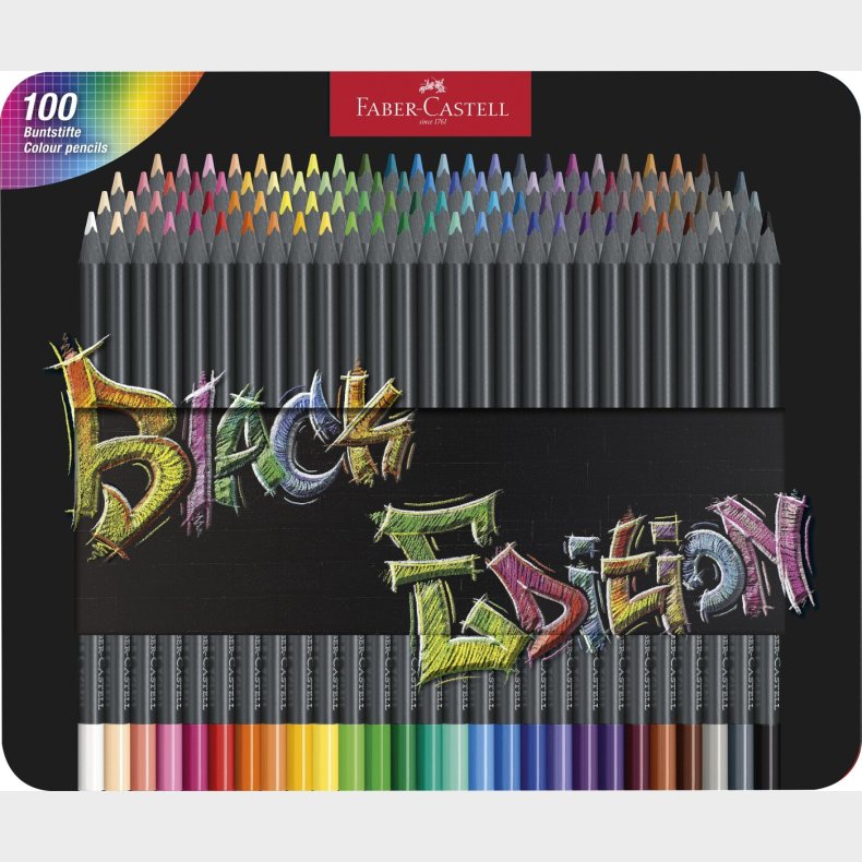 Faber-castell - Colour Pencils Black Edition Tin (100 Pcs) (116490)