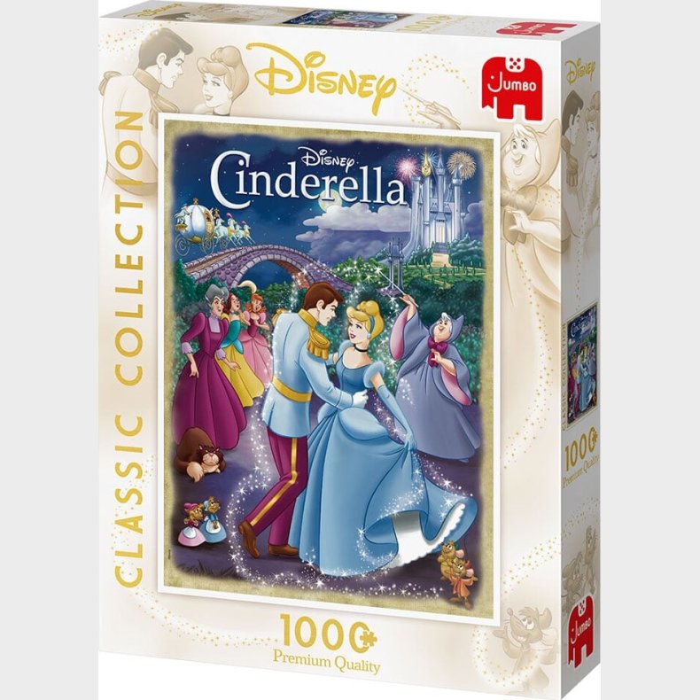 Jumbo - Disney Puslespil - Classic - Cinderella - 1000 Brikker