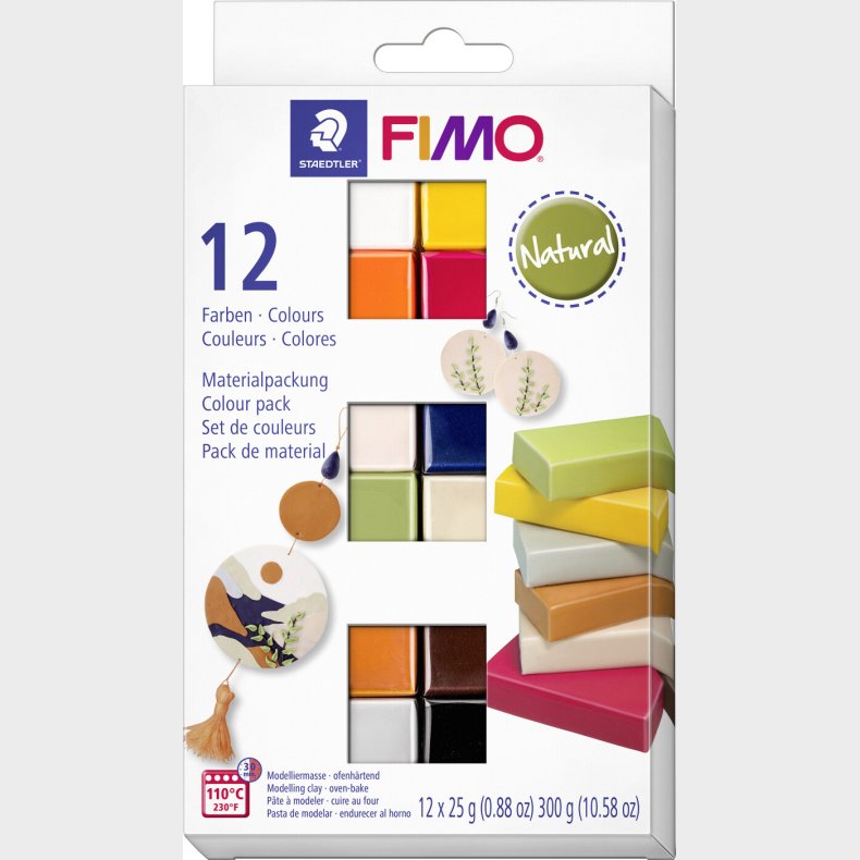 Fimo - Ler Til Ovn - Natural - St I 12 Dele - 12x25 G