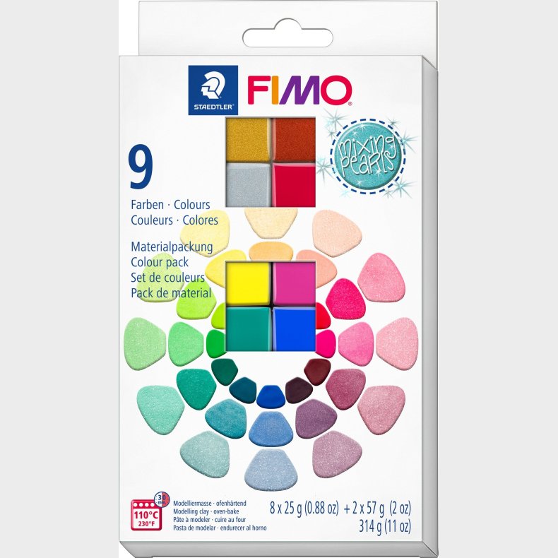 Fimo - Ler Til Ovn - Effekt St - 9 Farver