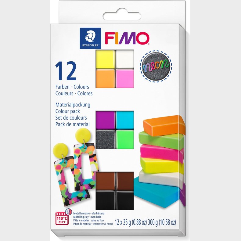 Fimo - Ler Til Ovn - Effekt St - 9 Farver