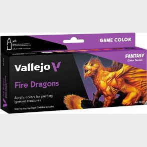 Vallejo - Game Color Maling St - Fire Dragons - Fantasy - 8x18 Ml