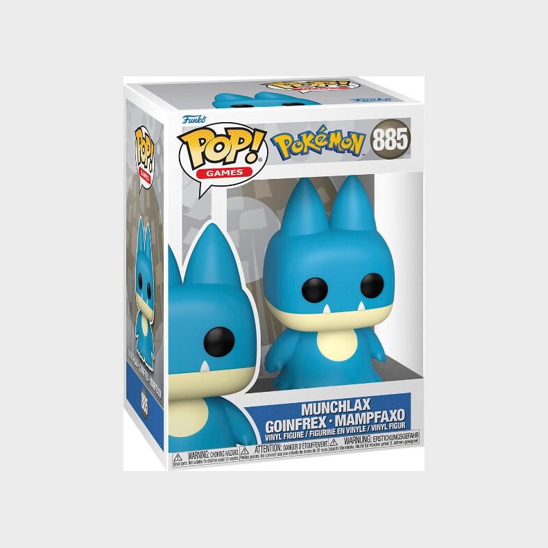 Funko Pop Games - Pok&eacute;mon - Munchlax Figur - 885 - 9 Cm