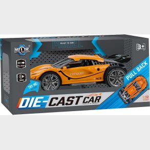 Die-cast Pull Back Car W/sound & 'try-me', Orange - Klx Toys