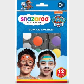 Snazaroo Ansigtsmaling St - Paw Patrol - Zuma & Everest - 12 Dele