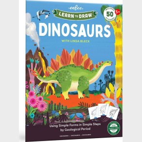 Eeboo - Learn To Draw - Lr At Tegne Bog - Dinosaurer - Diverse - Bog