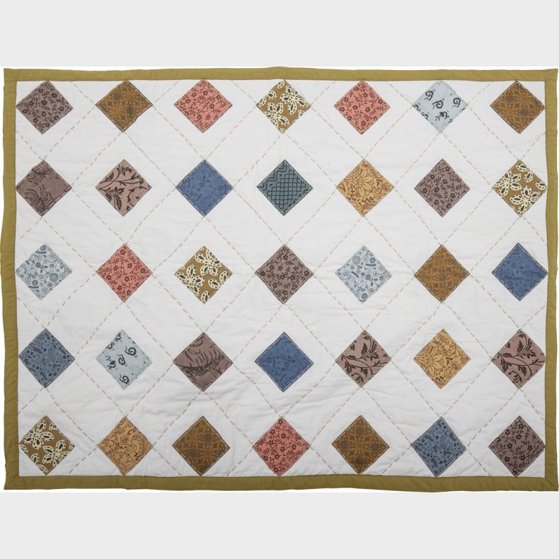 Bloomingville Mini - Melua Quilt Tppe - Natur - Bomuld - 152x127 Cm