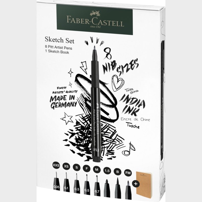 Faber-castell - Set Pitt Artist Pen + Sketchbook (267102)