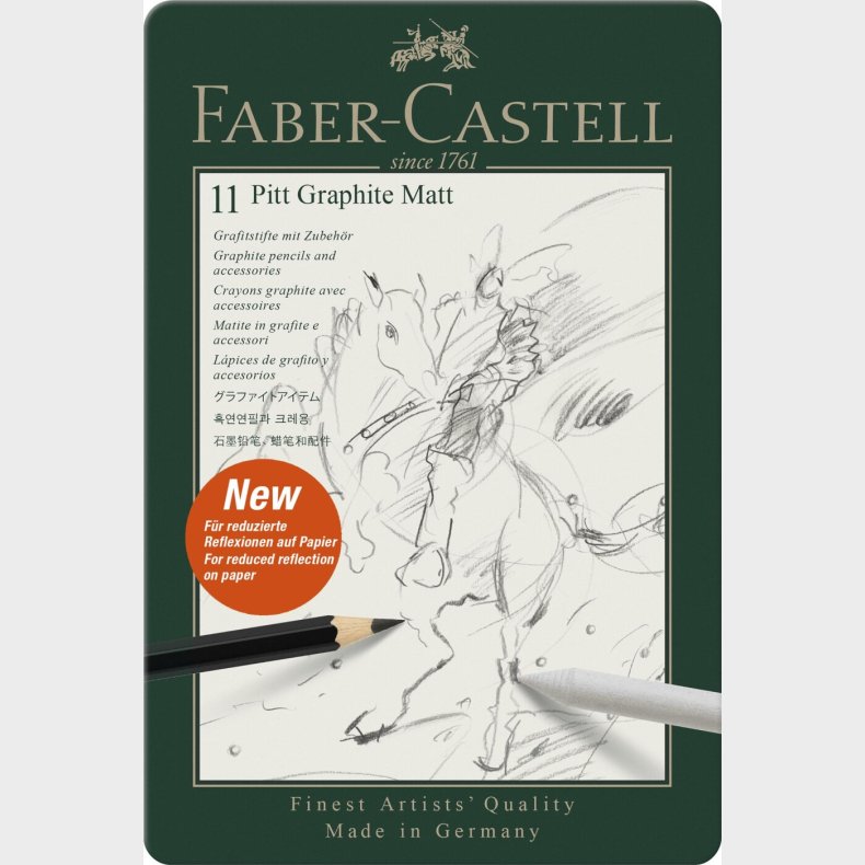 Faber-castell - Set Pitt Graphite Matt Tin (11 Pcs) (115220)