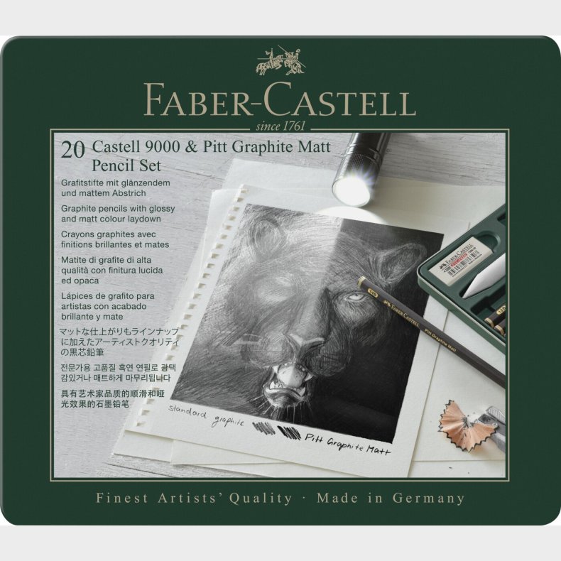 Faber-castell - Set Pitt Graphite Matt &amp; Castell 9000 (115224)