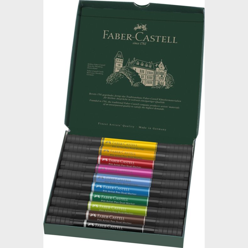 Faber-castell - India Ink Pap Dual Marker (10 Pcs) (162010)