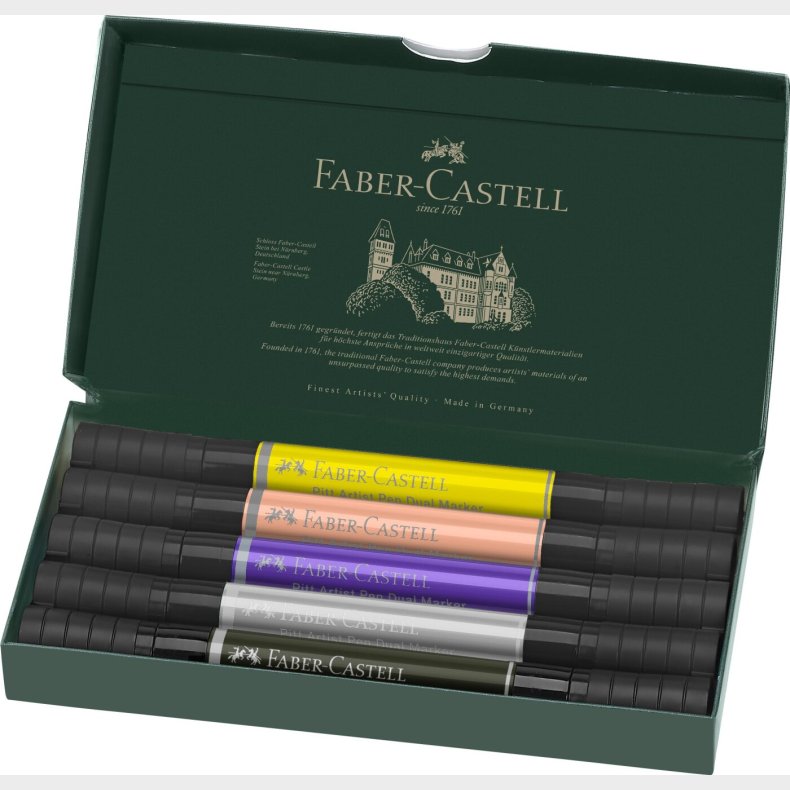 Faber-castell - India Ink Pap Dual Marker Fashion (5 Pcs) (162006)