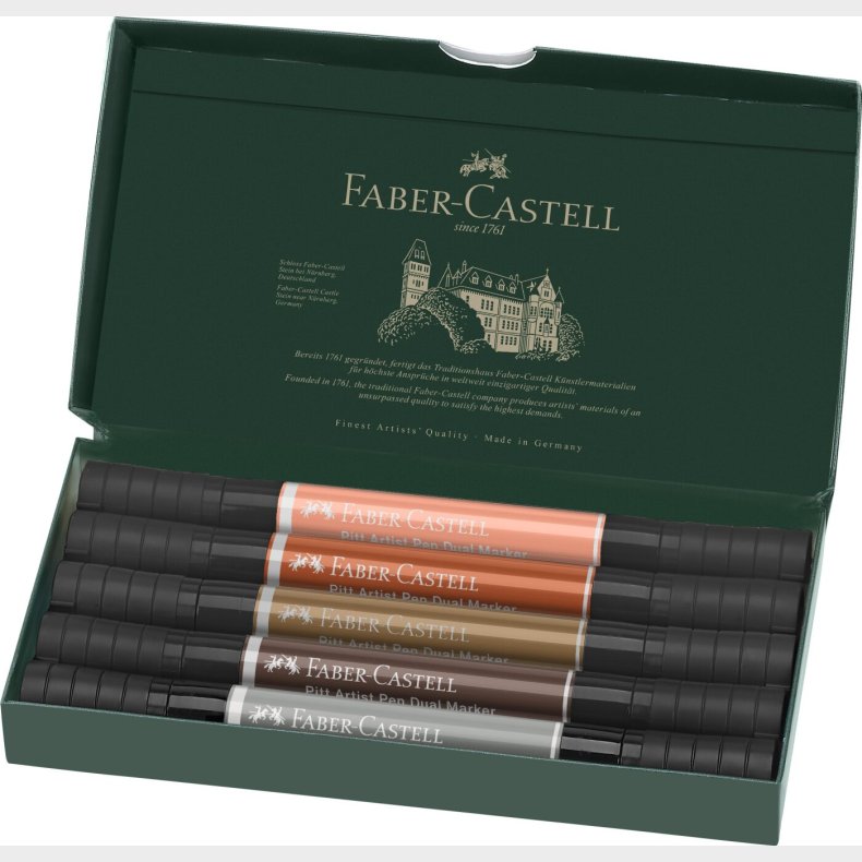 Faber-castell - India Ink Pap Dual Marker Portrait (5 Pcs) (162009)