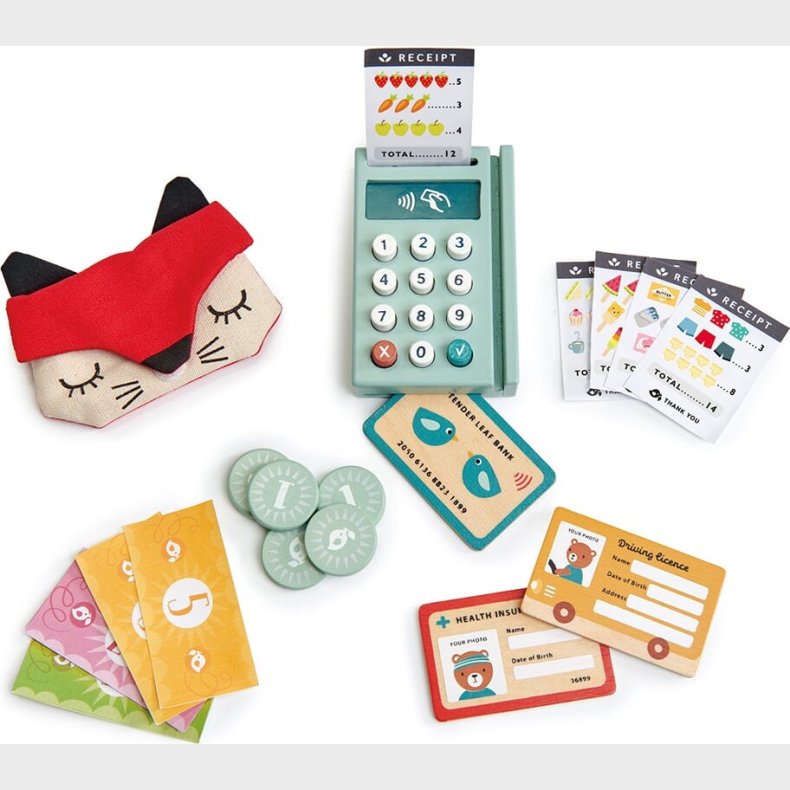 Tender Leaf - Play Pay Pack Kreditkort Terminal Legest - 21 Dele